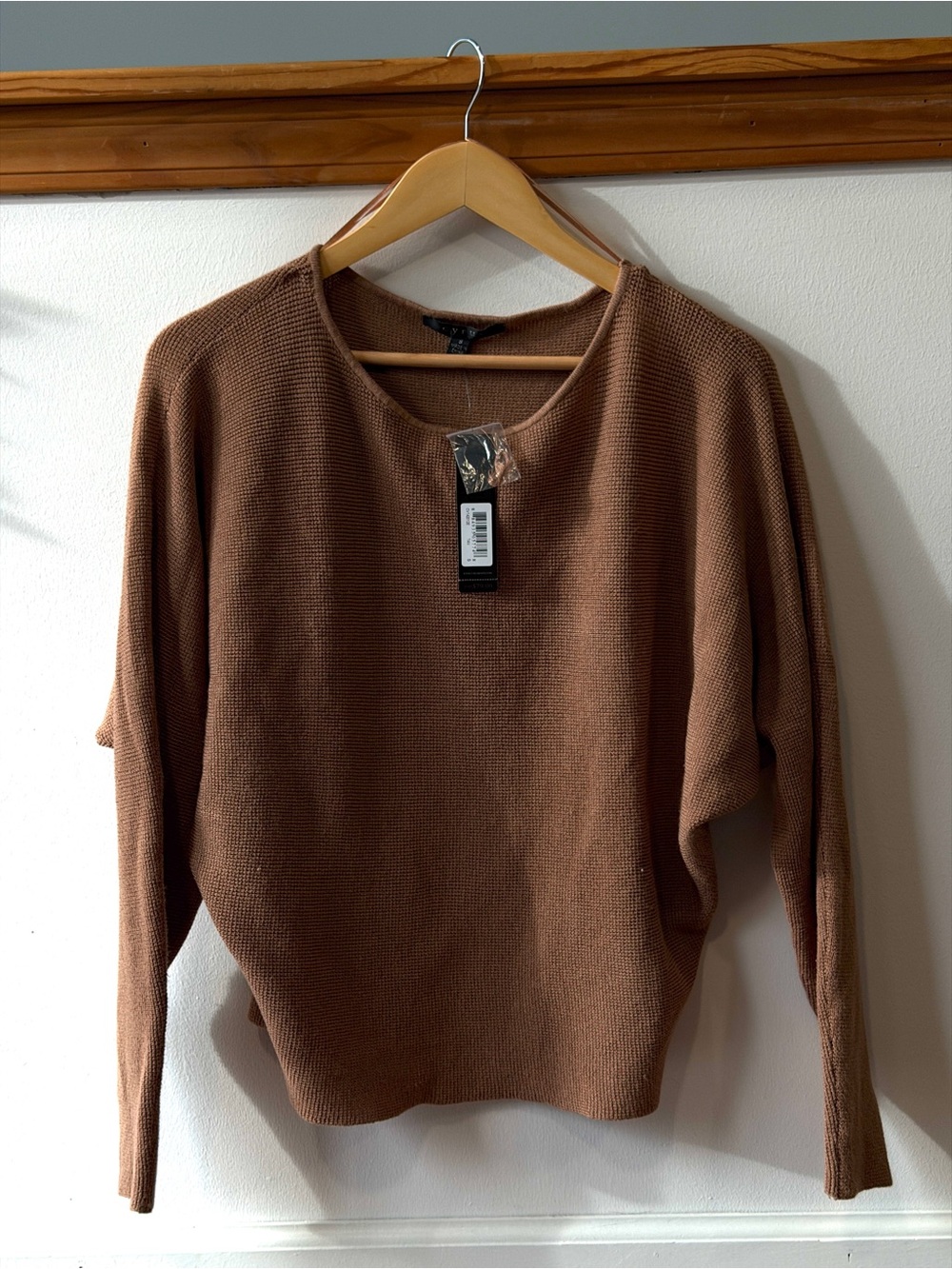 Cyrus Scoop Neck Brown Knit Sweater